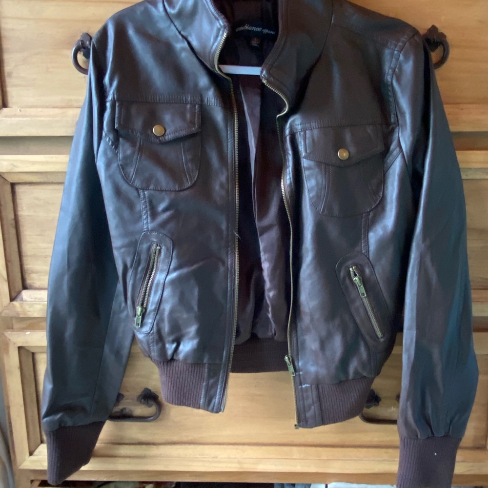 Faux Brown Leather jacket